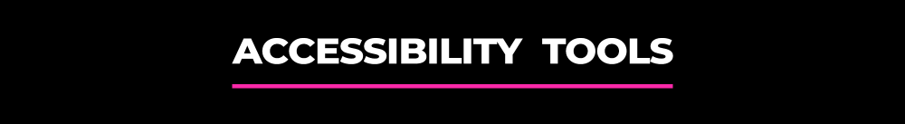 An example of the Accessibility Tools button in the main menu of the Manchester Pride website.